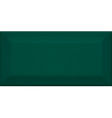 Плитка настенная Kerama Marazzi Клемансо глянцевая 7,4х15 зеленая, грань