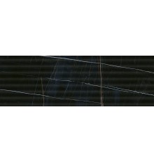 Плитка настенная Kerama Marazzi Греппи глянцевая, ректифицированная 40х120, черная структурированная