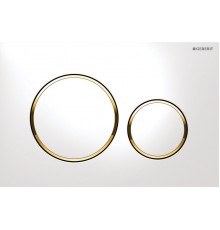 Кнопка смыва Geberit Sigma 20 115.882.KK.1 белая с золотом