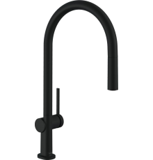 Комплект Смеситель Hansgrohe Talis M54 72802670 матовый черный + Фартук черный