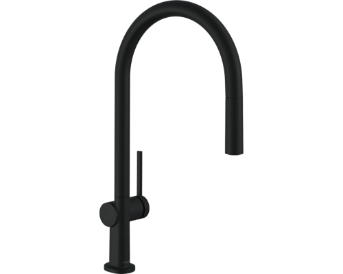 Комплект Смеситель Hansgrohe Talis M54 72802670 матовый черный + Фартук черный
