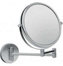 Косметическое зеркало Hansgrohe Logis Universal без подсветки, двухстороннее, телескопическое, поворотное, хром