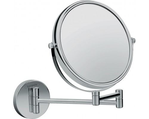 Косметическое зеркало Hansgrohe Logis Universal без подсветки, двухстороннее, телескопическое, поворотное, хром