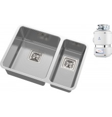 Комплект Мойка кухонная Oulin OL-0369L + Измельчитель OL-KDS553 + Адаптер квадратный