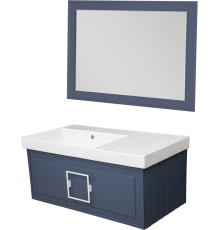 Мебель для ванной комнаты La Fenice Cubo 90 L синяя