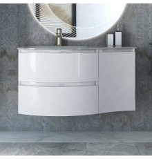 Тумба с раковиной Cezares Vague 104 L bianco lucido