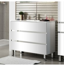 Тумба с раковиной Sanvit Кубэ -3 70 белый глянец