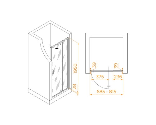Душевая дверь RGW PA-008B 700
