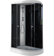 Душевая кабина Parly Classic Эконом EC1231L 80х120, с низким поддоном, профиль матовый хром, стекло тонированное, L