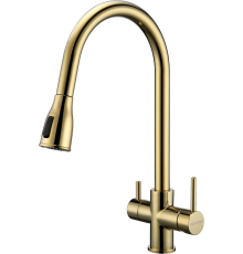 Смеситель для кухни Paulmark Lange 214212-G, золото
