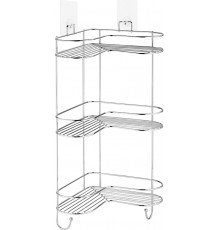 Полка Kleber Lite KLE-LT056 угловая, 3-ярусная, с крючками