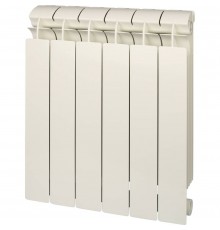 Радиатор биметаллический Global STYLE PLUS 500 6 секций боковое подключение (белый RAL 9010) STP05001006 (STP05001006)