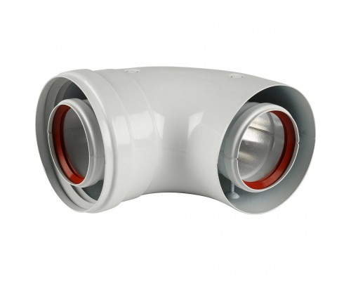 Отвод Baxi KHG (New) DN 60/100 коаксиальный 90 (для котла) KHG71410141- (KHG71410141-)