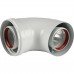 Отвод Baxi KHG (New) DN 60/100 коаксиальный 90 (для котла) KHG71410141- (KHG71410141-)