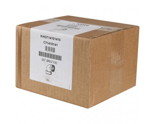 Отвод Baxi KHG (New) DN 60/100 коаксиальный 90 (для котла) KHG71410141- (KHG71410141-)