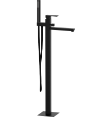 Напольный смеситель для ванны с душем Remer Absolute AU08NO черный матовый, С ВНУТРЕННЕЙ ЧАСТЬЮ