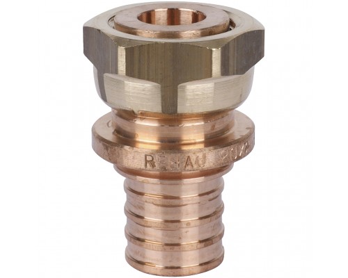 Переходник REHAU RAUTITAN с накидной гайкой 20-G 1/2 RX+ для труб из сшитого полиэтилена аксиальный (14563371001)