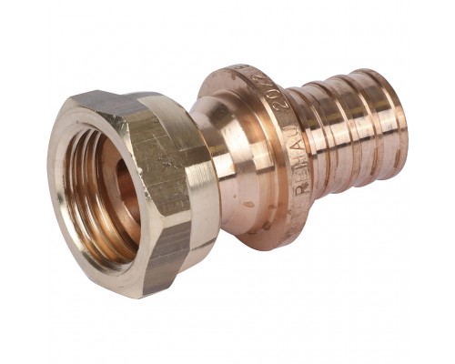 Переходник REHAU RAUTITAN с накидной гайкой 20-G 1/2 RX+ для труб из сшитого полиэтилена аксиальный (14563371001)