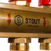 Распределительный коллектор из латуни с расходомерами STOUT 11 выходов (SMB 0473 000011)