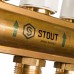 Распределительный коллектор из латуни с расходомерами STOUT 11 выходов (SMB 0473 000011)