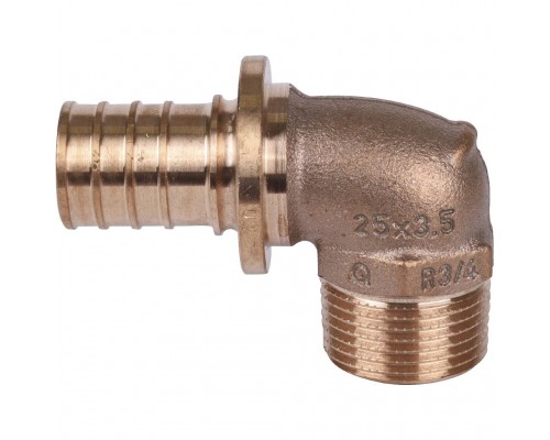 Угольник-переходник REHAU RAUTITAN с наружной резьбой 25-R 3/4 RX+ для труб из сшитого полиэтилена аксиальный (14563501001)