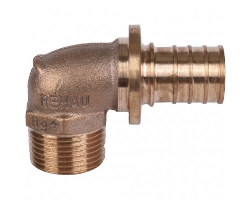 Угольник-переходник REHAU RAUTITAN с наружной резьбой 25-R 3/4 RX+ для труб из сшитого полиэтилена аксиальный (14563501001)