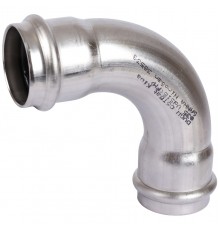 Sanha  9002A пресс-фит. нерж.сталь, отвод 90° ВПр-ВПр, 35 (69002A35)