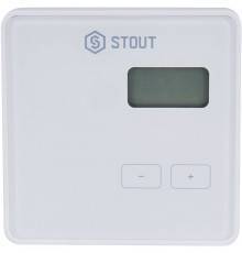 Беспроводной комнатный регулятор STOUT R-8b, белый STE-0101-008001 (STE-0101-008001)