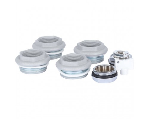 Присоединительный набор для радиатора Global 011048 08 3/4 KIT 3/4 (цвет cod.08 grigio argento opaco metallizzato (серый)) A048KIT3/408 (A048KIT3/408)