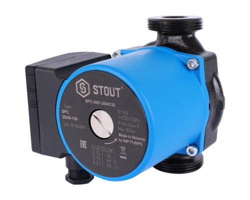 Насос циркуляционный STOUT 25/40-130 SPC-0001-2540130 (SPC-0001-2540130)