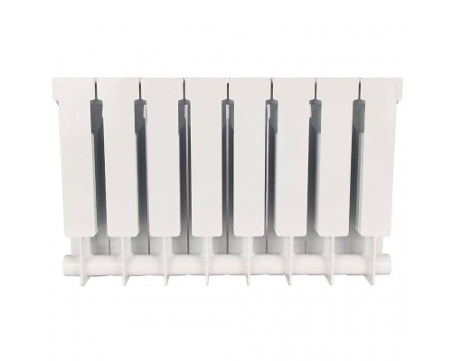 Радиатор биметаллический STOUT ALPHA 350 8 секций боковое подключение (белый RAL 9016) SRB-2310-035008 (SRB-2310-035008)