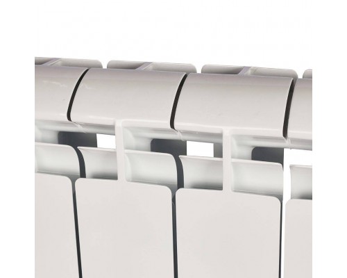Радиатор биметаллический STOUT ALPHA 350 8 секций боковое подключение (белый RAL 9016) SRB-2310-035008 (SRB-2310-035008)