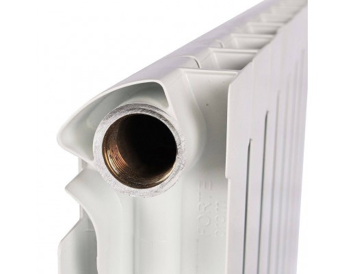 Радиатор биметаллический STOUT ALPHA 350 8 секций боковое подключение (белый RAL 9016) SRB-2310-035008 (SRB-2310-035008)