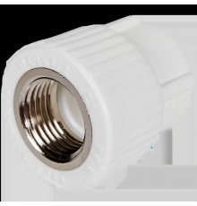 Муфта комбинированная Pro Aqua d= 20-1/2 PP-R ВР Белая (PA22008P)