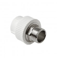 Муфта комбинированная Pro Aqua d= 50-2 PP-R под ключ НР Белая (PA23523P)