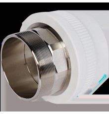 Муфта комбинированная Pro Aqua d=110-4 PP-R под ключ НР Белая (PA23530P)