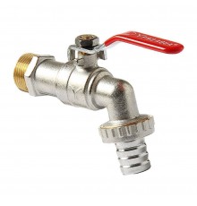 Кран угловой Pro Aqua D 1/2 с патрубком для шланга, ручка-рычаг, Н (EWL55-M15x)