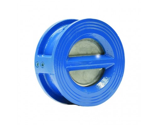 Клапан обратный двухстворчатый межфланцевый FAF Valve 2350 Ду 125, Ру 16 чугунный со створкой из нерж. стали и уплотнением EPDM (2350125)