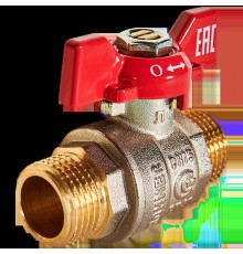 Кран шаровой ROMMER НР/НР, ручка бабочка 1/2 (RBV-0007-2410215)