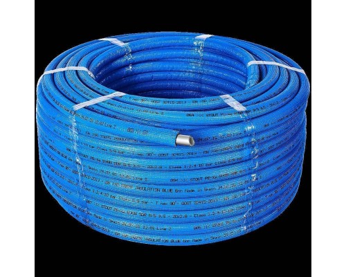 Труба STOUT SPI-0004-002028 20х2,8 (бухта 100 метров) PEX-a из сшитого полиэтилена с кислородным слоем, серая в теплоизоляции (синяя) (SPI-0004-002028) Труба STOUT SPI-0004-002028 20х2,8 (бухта 100 метров) PEX-a из сшитого полиэтилена с кислородным слоем, серая в теплоизоляции (синяя) (SPI-0004-002028)