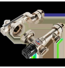 Насосно-смесительный узел ROMMER с термостатическим клапаном 20-55°C, без насоса (RDG-0120-005010)