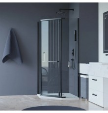 Душевой уголок RGW Hotel HO-081 90x90x195 см, профиль черный, стекло прозрачное