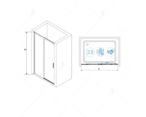 Душевая дверь RGW LE-12B 1800