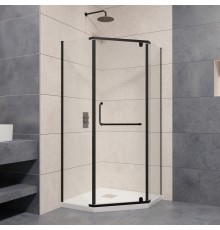 Душевой уголок RGW Passage PA-081B 120х120, профиль черный, стекло прозрачное
