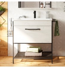 Тумба с раковиной Sanflor Бруклин 75, дуб крафт
