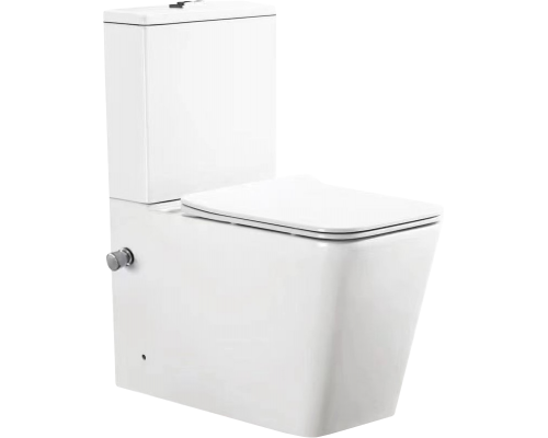 Унитаз-компакт SantiLine SL-5017SM-BD безободковый, с микролифтом, с функцией биде