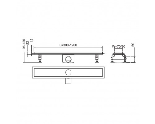 Душевой трап RGW SDR-01-E1