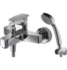 Смеситель для ванны с душем Bravat Riffle F672106C-B с лейкой