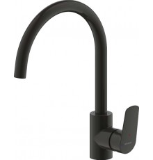 Смеситель для кухни Bravat Rhein F7429564BW-ENG матовый черный