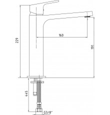 Смеситель для раковины E.C.A. Tiera 102188003EX